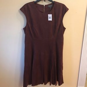Faux suede A-line Dress